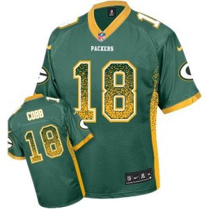 Nike Packers #18 Randall Cobb Green Team Color Men's Embroidered NFL Elite Drift Fashion Jersey