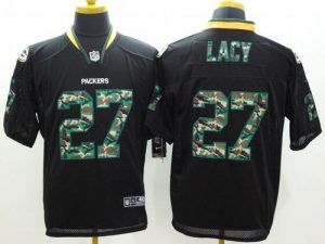 Nike Packers #27 Eddie Lacy Black Men's Stitched NFL Elite Camo Fashion Jersey