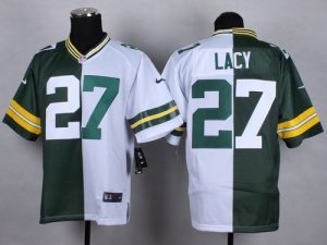 Nike Packers #27 Eddie Lacy Green White Men's Stitched NFL Elite Split Jersey