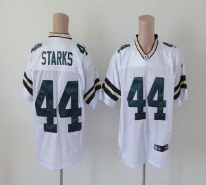 Nike Packers #44 James Starks White Men's Embroidered NFL Elite Jersey