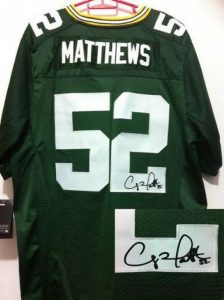 Nike Packers #52 Clay Matthews Green Team Color Men's Embroidered NFL Elite Autographed Jersey