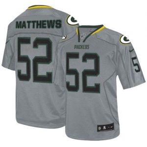 Nike Packers #52 Clay Matthews Lights Out Grey Men's Embroidered NFL Elite Jersey