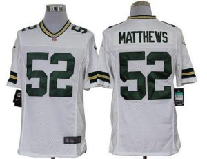 Nike Packers #52 Clay Matthews White Men's Embroidered NFL Limited Jersey