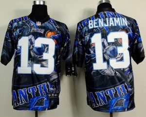 Nike Panthers #13 Kelvin Benjamin Team Color Men's Stitched NFL Elite Fanatical Version Jersey