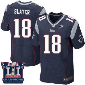 Nike Patriots #18 Matt Slater Navy Blue Team Color Super Bowl LI Champions Men's Stitched NFL Elite Jersey