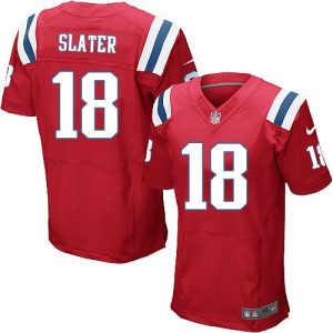 Nike Patriots #18 Matt Slater Red Alternate Men's Stitched NFL Elite Jersey