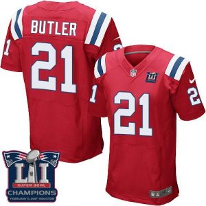 Nike Patriots #21 Malcolm Butler Red Alternate Super Bowl LI Champions Men's Stitched NFL Elite Jersey