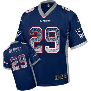 Nike Patriots #29 LeGarrette Blount Navy Blue Team Color Men's Stitched NFL Elite Drift Fashion Jersey