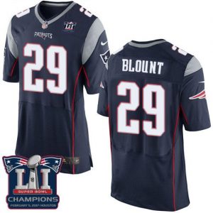 Nike Patriots #29 LeGarrette Blount Navy Blue Team Color Super Bowl LI Champions Men's Stitched NFL New Elite Jersey