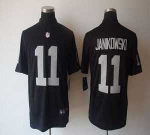 Nike Raiders #11 Sebastian Janikowski Black Team Color Men's Embroidered NFL Game Jersey