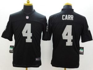 Nike Raiders #4 Derek Carr Black Team Color Men's Stitched NFL Limited Jersey