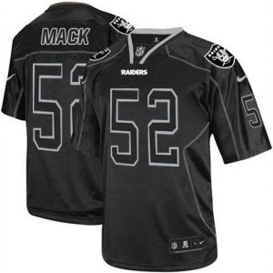 Nike Raiders #52 Khalil Mack Lights Out Black Men's Stitched NFL Elite Jersey