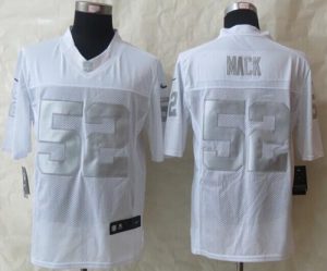 Nike Raiders #52 Khalil Mack White Men's Stitched NFL Limited Platinum Jersey