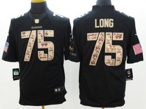 Nike Raiders #75 Howie Long Black Men's Stitched NFL Limited Salute to Service Jersey