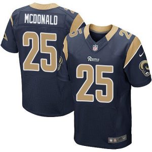 Nike Rams #25 T.J. McDonald Navy Blue Team Color Men's Stitched NFL Elite Jersey