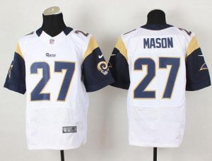 Nike Rams #27 Tre Mason White Men's Stitched NFL Elite Jersey