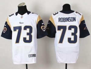 Nike Rams #73 Greg Robinson White Men's Stitched NFL Elite Jersey