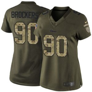 Nike Rams #90 Michael Brockers Green Women's Stitched NFL Limited Salute to Service Jersey