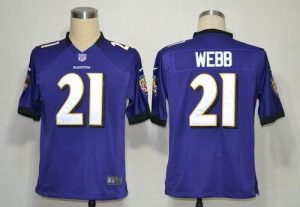 Nike Ravens #21 Lardarius Webb Purple Team Color Men's Embroidered NFL Game Jersey