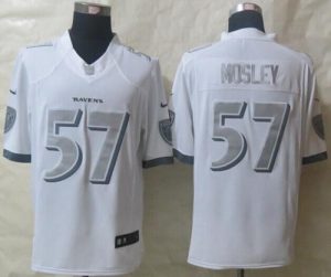 Nike Ravens #57 C.J. Mosley White Men's Stitched NFL Limited Platinum Jersey