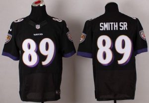 Nike Ravens #89 Steve Smith Black Alternate Men's Stitched NFL New Elite Jersey