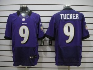 Nike Ravens #9 Justin Tucker Purple Team Color Men's Embroidered NFL Elite Jersey