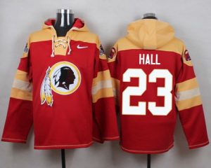 Nike Redskins #23 DeAngelo Hall Burgundy Red Player Pullover NFL Hoodie