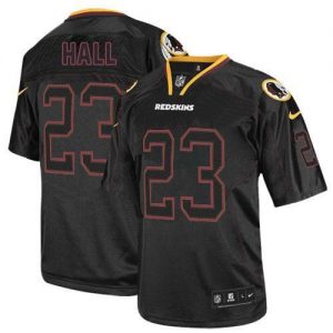 Nike Redskins #23 DeAngelo Hall Lights Out Black Men's Embroidered NFL Elite Jersey