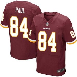 Nike Redskins #84 Niles Paul Burgundy Red Team Color Men's Stitched NFL Elite Jersey