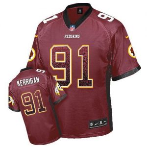 Nike Redskins #91 Ryan Kerrigan Burgundy Red Team Color Men's Embroidered NFL Elite Drift Fashion Jersey