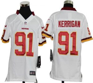 Nike Redskins #91 Ryan Kerrigan White Youth Embroidered NFL Elite Jersey