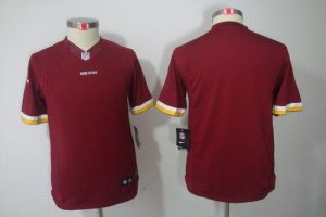 Nike Redskins Blank Burgundy Red Team Color Youth Embroidered NFL Limited Jersey