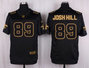 Nike Saints #89 Josh Hill Black Men's Stitched NFL Elite Pro Line Gold Collection Jersey