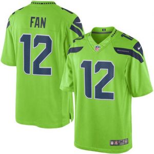 Nike Seahawks #12 Fan Green Men's Stitched NFL Limited Rush Jersey