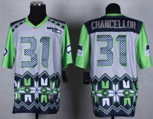 Nike Seahawks #31 Kam Chancellor Grey Men's Stitched NFL Elite Noble Fashion Jersey