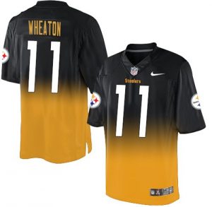 Nike Steelers #11 Markus Wheaton Black Gold Men's Stitched NFL Elite Fadeaway Fashion Jersey