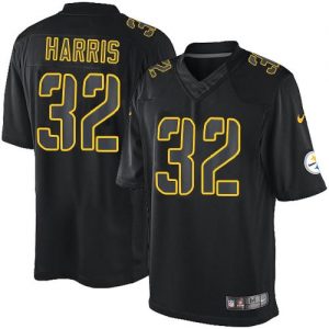 Nike Steelers #32 Franco Harris Black Men's Embroidered NFL Impact Limited Jersey