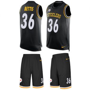 Nike Steelers #36 Jerome Bettis Black Team Color Men's Stitched NFL Limited Tank Top Suit Jersey