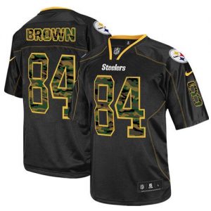 Nike Steelers #84 Antonio Brown Black Men's Embroidered NFL Elite Camo Fashion Jersey