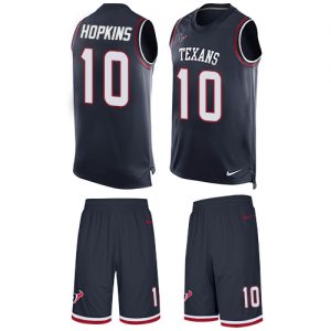 Nike Texans #10 DeAndre Hopkins Navy Blue Team Color Men's Stitched NFL Limited Tank Top Suit Jersey