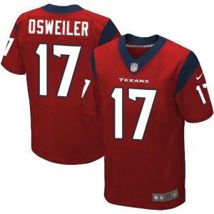 Nike Texans #17 Brock Osweiler Red Alternate Men's Stitched NFL Elite Jersey