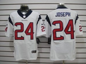 Nike Texans #24 Johnathan Joseph White Men's Embroidered NFL Elite Jersey