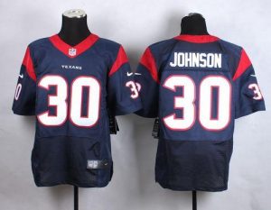 Nike Texans #30 Kevin Johnson Navy Blue Team Color Men's Stitched NFL Elite Jersey