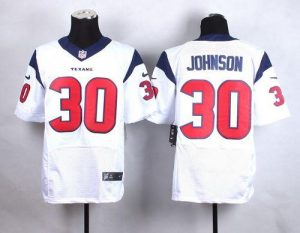 Nike Texans #30 Kevin Johnson White Men's Stitched NFL Elite Jersey