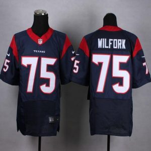 Nike Texans #75 Vince Wilfork Navy Blue Team Color Men's Stitched NFL Elite Jersey