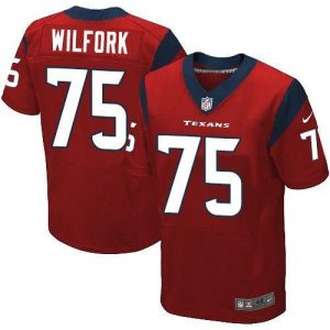 Nike Texans #75 Vince Wilfork Red Alternate Men's Stitched NFL Elite Jersey