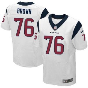 Nike Texans #76 Duane Brown White Men's Stitched NFL Elite Jersey