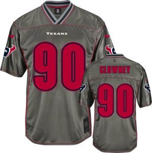 Nike Texans #90 Jadeveon Clowney Grey Men's Stitched NFL Elite Vapor Jersey