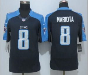 Nike Titans #8 Marcus Mariota Navy Blue Alternate Men's Stitched NFL Limited Jersey