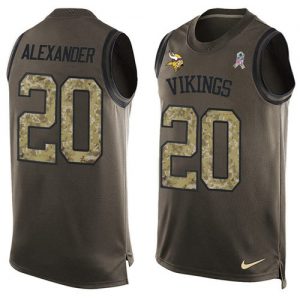 Nike Vikings #20 Mackensie Alexander Green Men's Stitched NFL Limited Salute To Service Tank Top Jersey